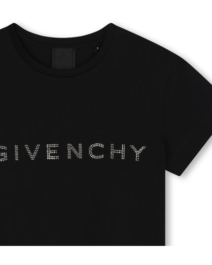 Kids Atelier-Givenchy-Black Short Sleeves Tee-Shirt