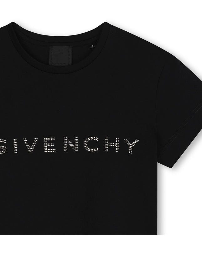 Kids Atelier-Givenchy-Black Short Sleeves Tee-Shirt