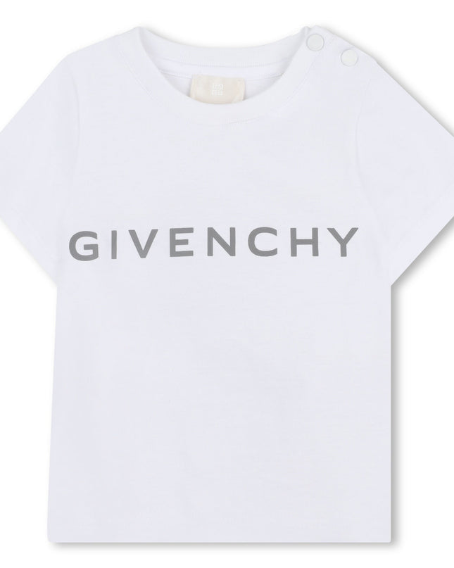 Kids Atelier-Givenchy-Younger White Logo T-Shirt