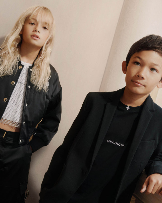 Kids Atelier-Givenchy-Black Short Sleeves Tee-Shirt