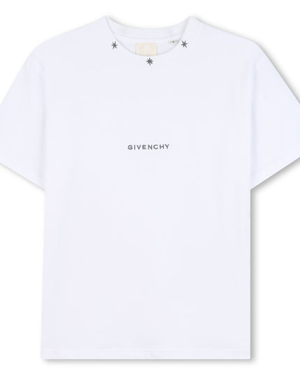 Kids Atelier-Givenchy-White Short- Sleeves Tee-Shirt