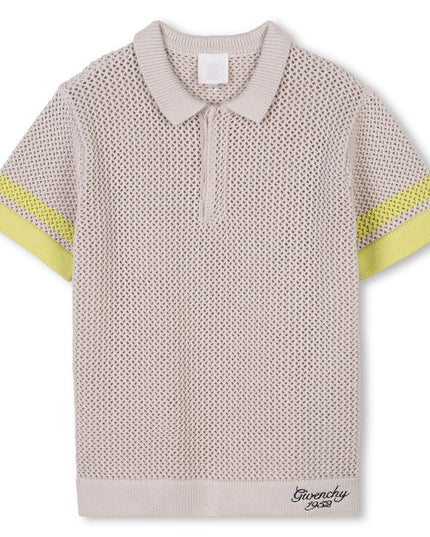 Kids Atelier-Givenchy-Cream Knitted Polo
