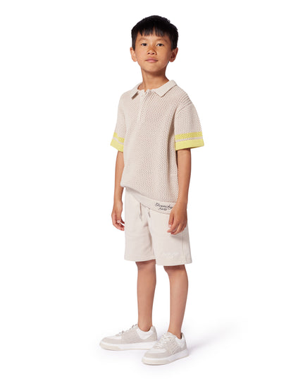 Kids Atelier-Givenchy-Cream Knitted Polo