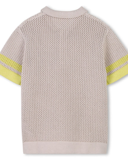 Kids Atelier-Givenchy-Cream Knitted Polo
