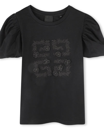 Kids Atelier-Givenchy-Black Short Sleeves Tee-Shirt