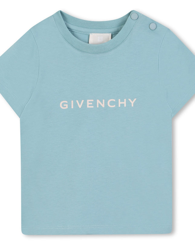 kidsatelier-givenchy-Blue-Logo-T-Shirt