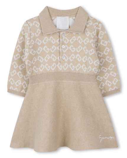 kidsatelier-givenchy-Beige-Knit-4G-Dress