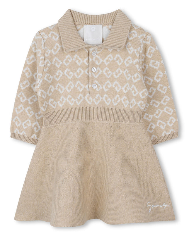 kidsatelier-givenchy-Beige-Knit-4G-Dress