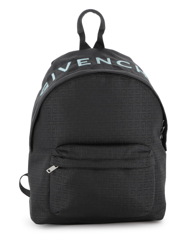 kidsatelier-givenchy-Black-4G-Nylon-Backpack-with-Embroidered Logo