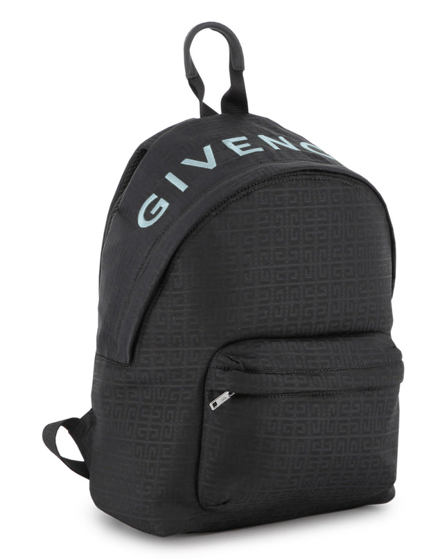 kidsatelier-givenchy-Black-4G-Nylon-Backpack-with-Embroidered Logo