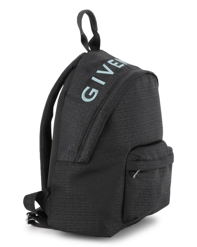 kidsatelier-givenchy-Black-4G-Nylon-Backpack-with-Embroidered Logo
