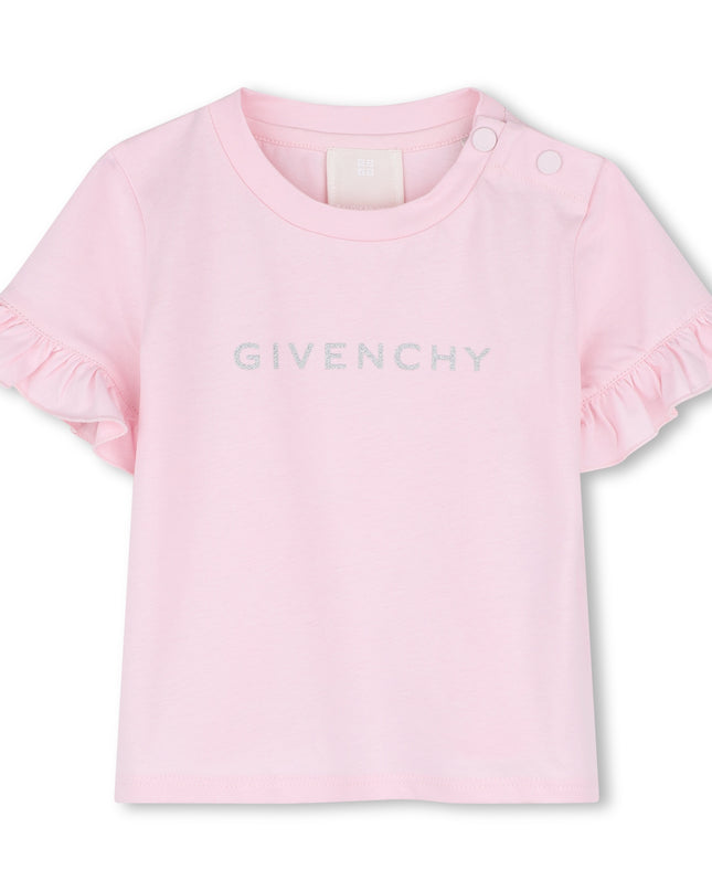 kidsatelier-givenchy-Pink-Logo-T-shirt