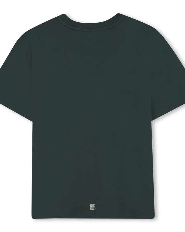 kidsatelier-givenchy-Green-Logo-Printed-Crewneck-T-Shirt