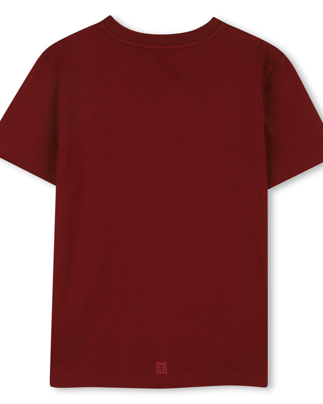 kidsatelier-givenchy-Burgundy-Logo-Printed-Crewneck-T-Shirt