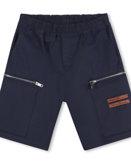 kidsatelier-givenchy-Navy-Logo-appliqué-Cargo-Shorts
