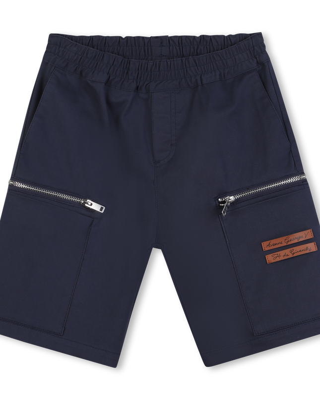 kidsatelier-givenchy-Navy-Logo-appliqué-Cargo-Shorts