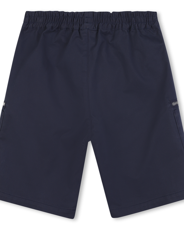 kidsatelier-givenchy-Navy-Logo-appliqué-Cargo-Shorts
