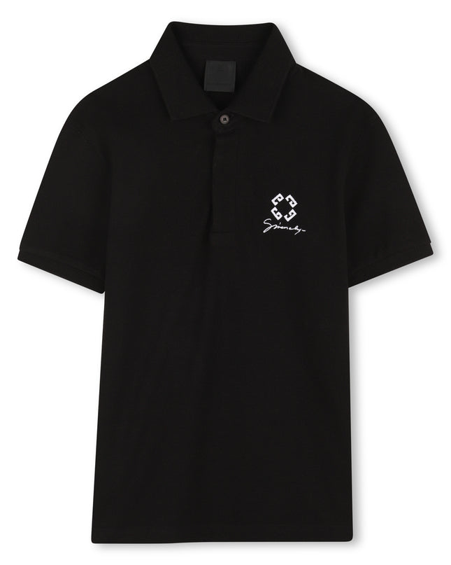 kidsatelier-givenchy-Black-Logo-Polo-Shirt
