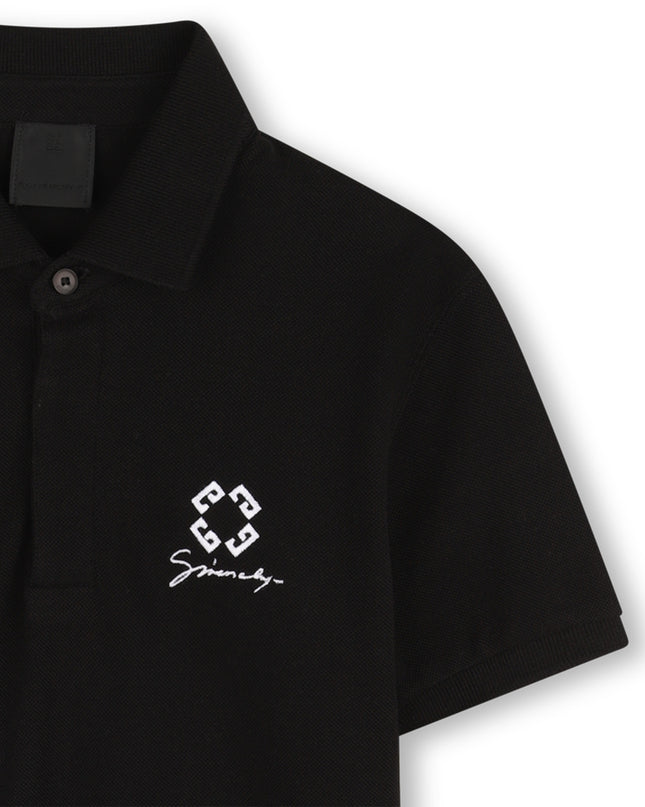 kidsatelier-givenchy-Black-Logo-Polo-Shirt