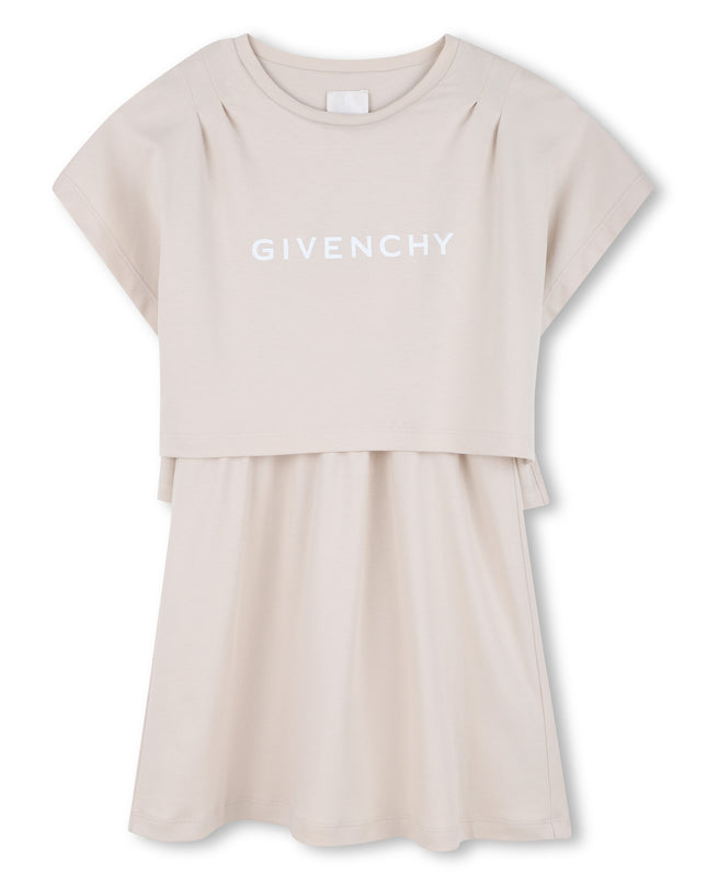 kidsatelier-givenchy-Cream-Logo-Print-Layered-Dress