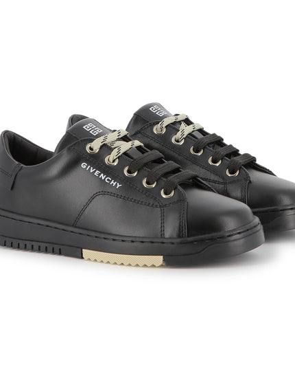 kidsatelier-givenchy-Black-Leather-Sneakers