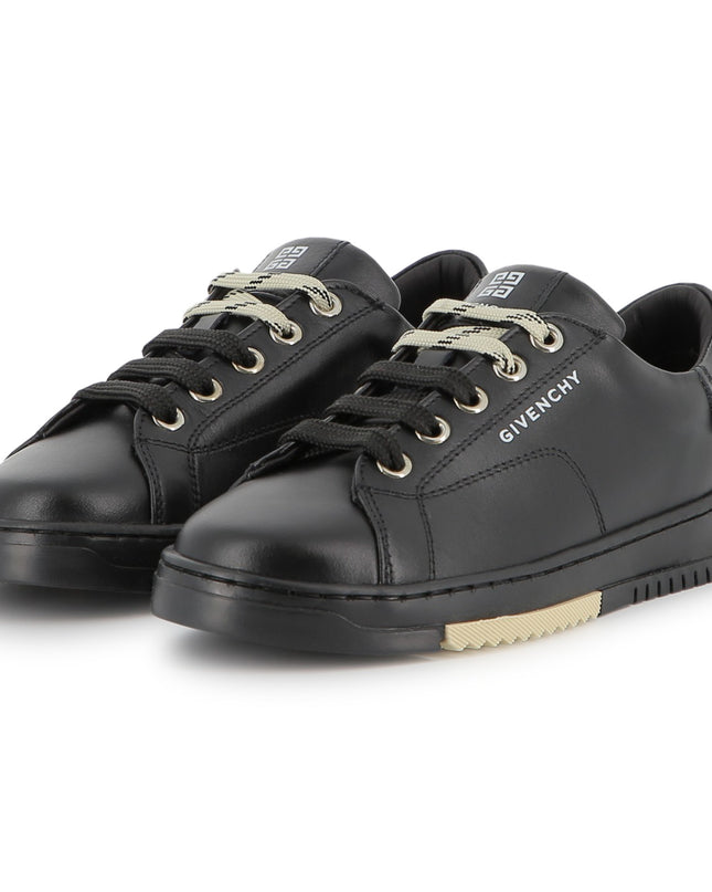 kidsatelier-givenchy-Black-Leather-Sneakers