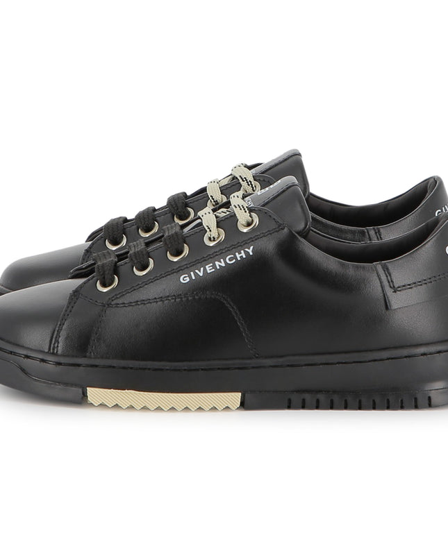 kidsatelier-givenchy-Black-Leather-Sneakers