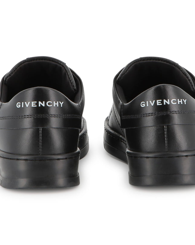 kidsatelier-givenchy-Black-Leather-Sneakers