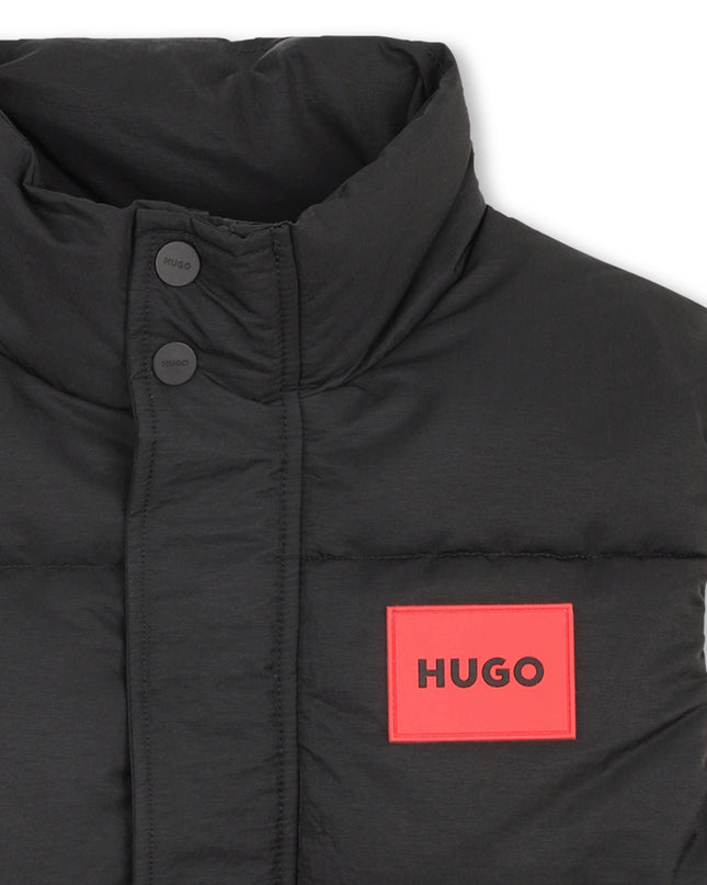 kids atelier hugo Black Sleeveless Down Jacket