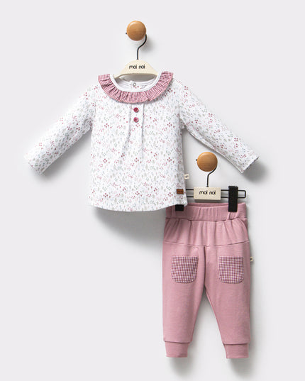 Mauve Flower Garden Outfit Set