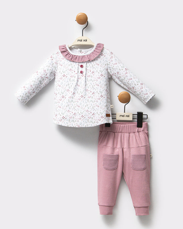 Mauve Flower Garden Outfit Set