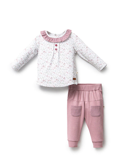 Mauve Flower Garden Outfit Set