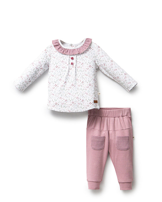 Mauve Flower Garden Outfit Set