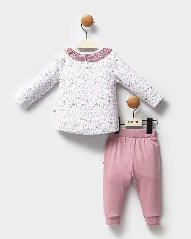 Mauve Flower Garden Outfit Set