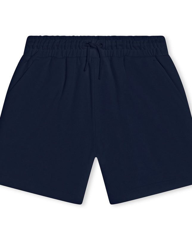 Navy Logo Cotton Shorts