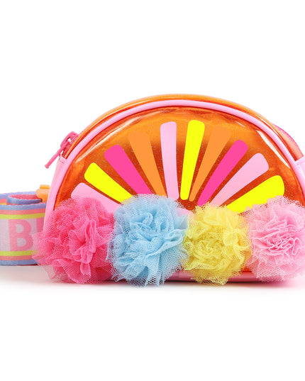 Orange Pom Pom Applique Belt Bag