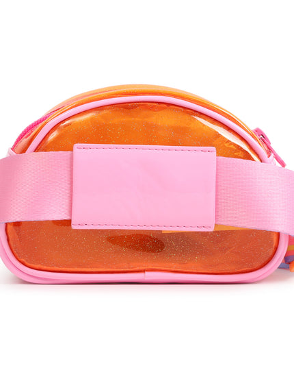 Orange Pom Pom Applique Belt Bag