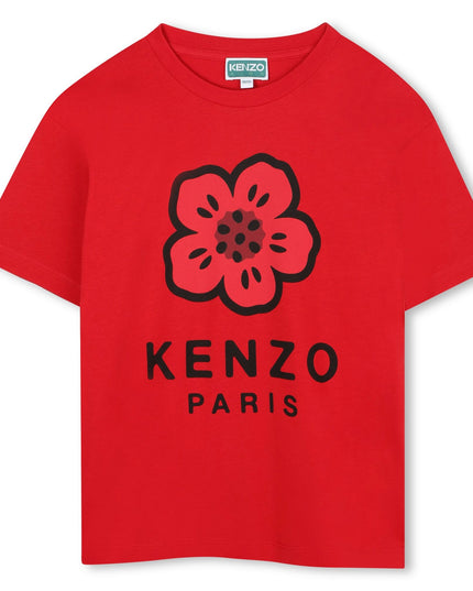 Kids Atelier-Kenzo-Red Short Sleeve T-Shirt