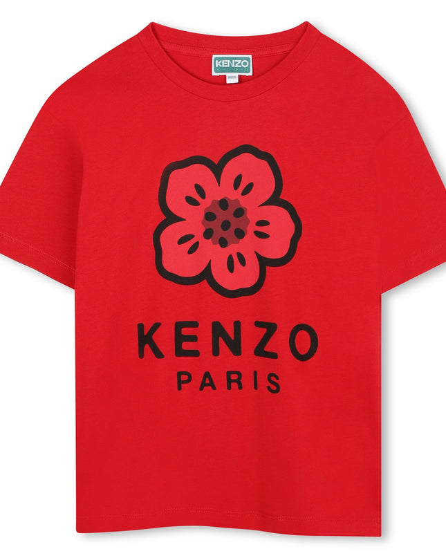 Kids Atelier-Kenzo-Red Short Sleeve T-Shirt