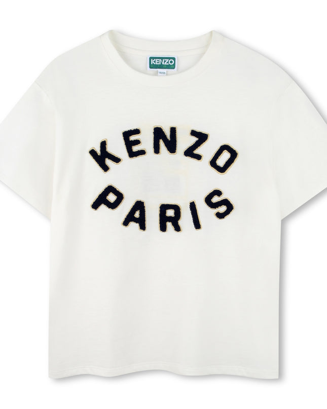 Kids Atelier-Kenzo-Ivory Short Sleeve T-Shirt