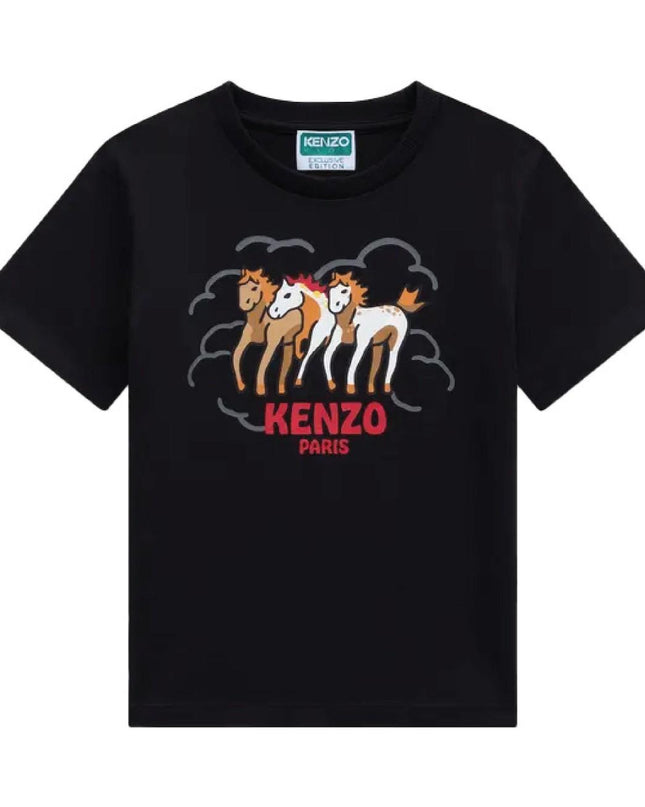 kids atelier kenzo 'Lunar New Year' Black T-shirt