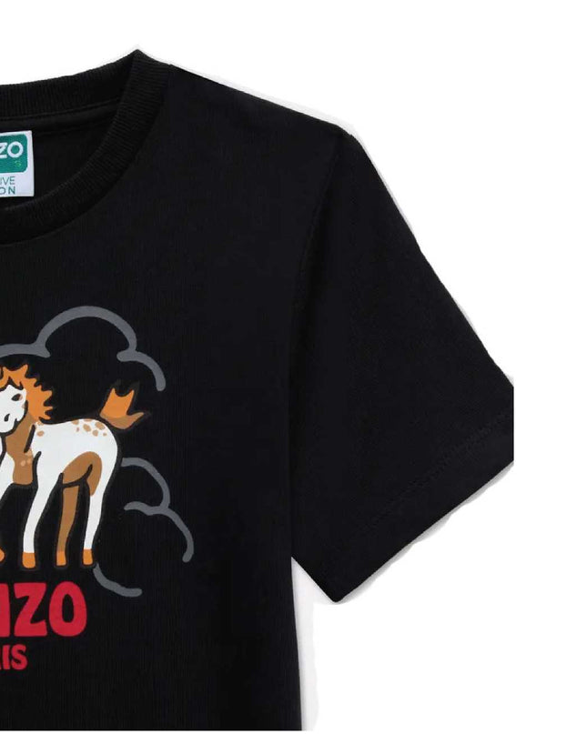 kids atelier kenzo 'Lunar New Year' Black T-shirt