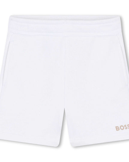 White Logo Shorts