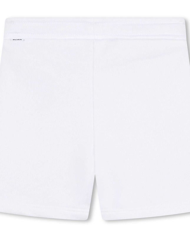 White Logo Shorts