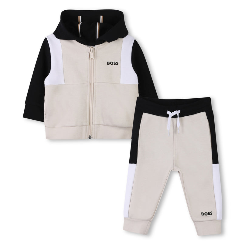 Sand Colorblock Jacket & Trousers Set