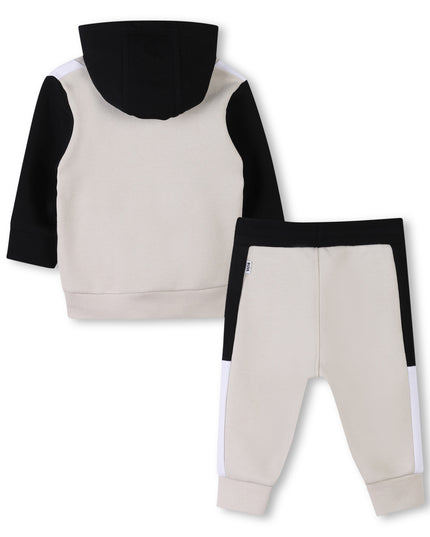 Sand Colorblock Jacket & Trousers Set