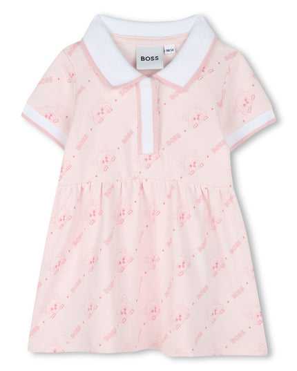 Pale Pink Logo Polo Dress