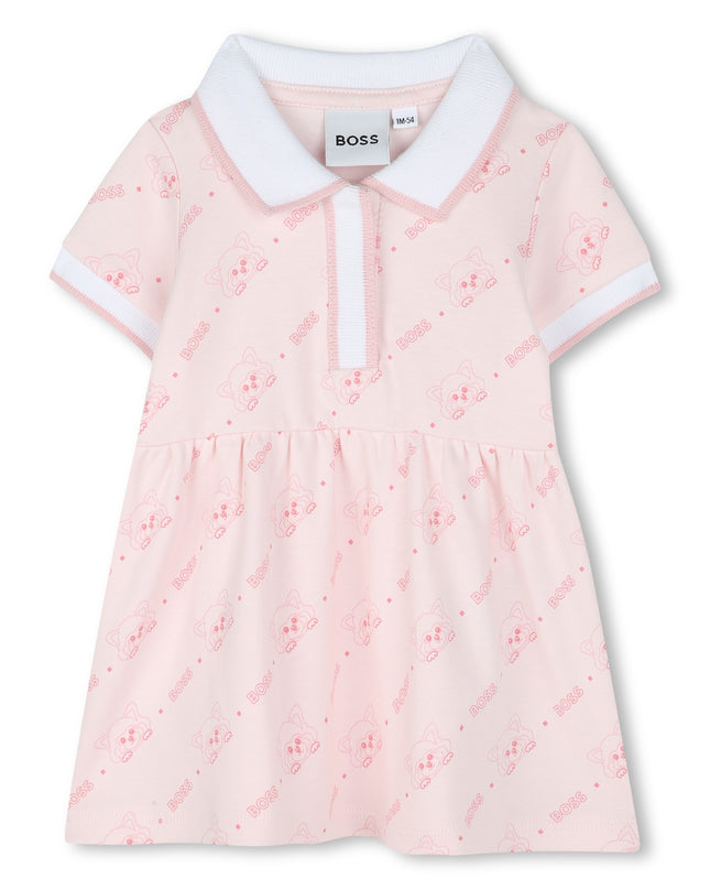 Pale Pink Logo Polo Dress