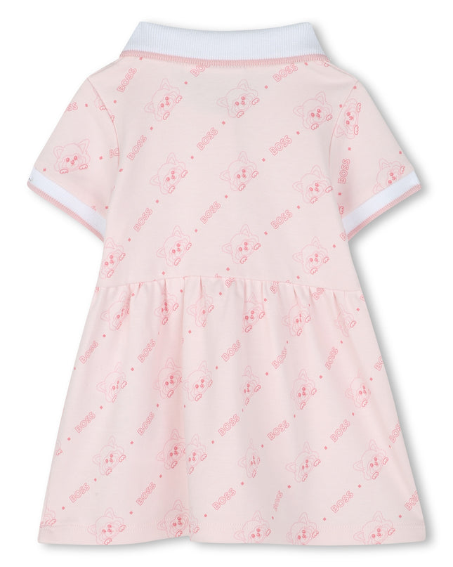 Pale Pink Logo Polo Dress