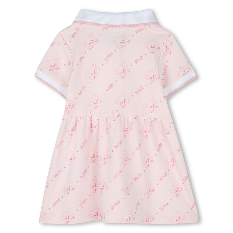 Pale Pink Logo Polo Dress